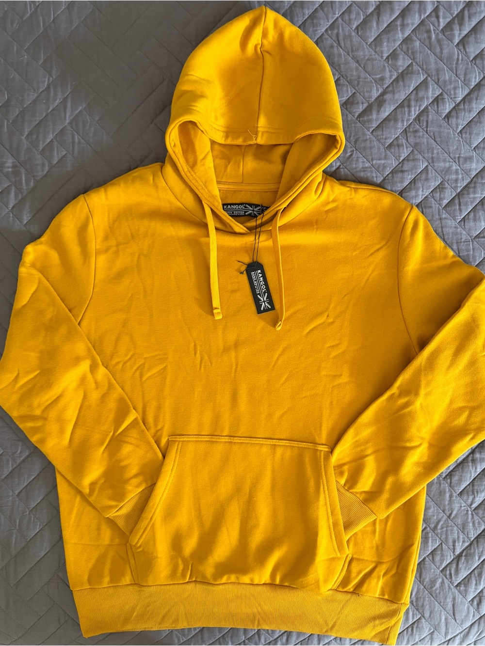 NWT Kangol Yellow Pullover Hoodie - Size XL